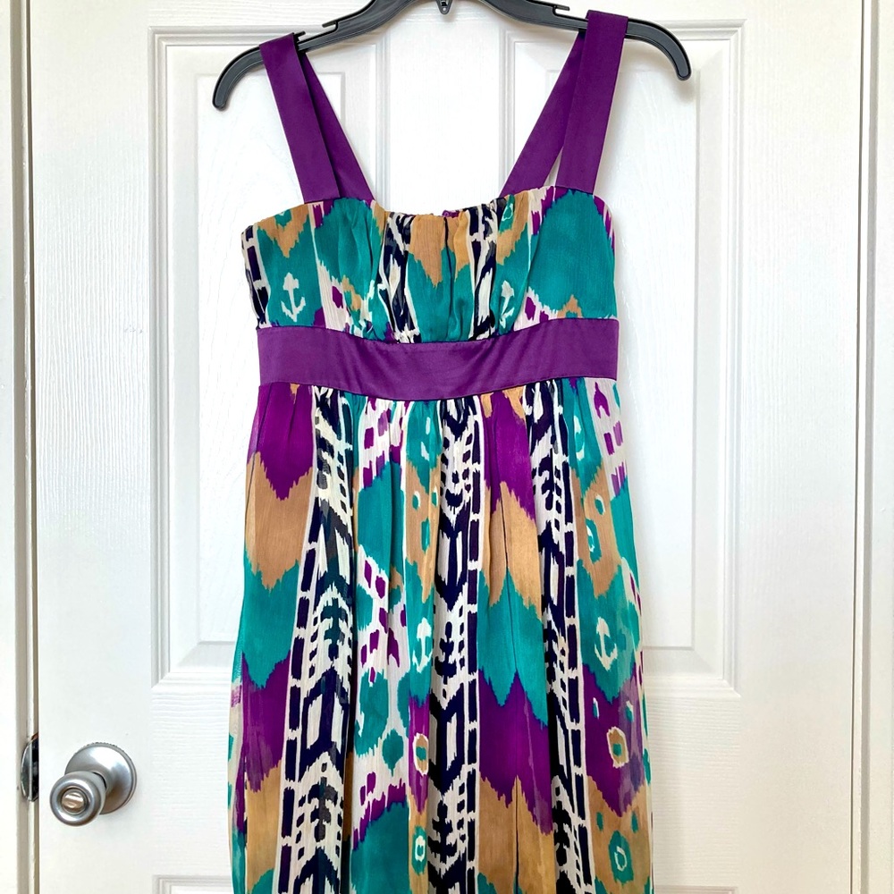Colorful Cocktail dress with balloon hem